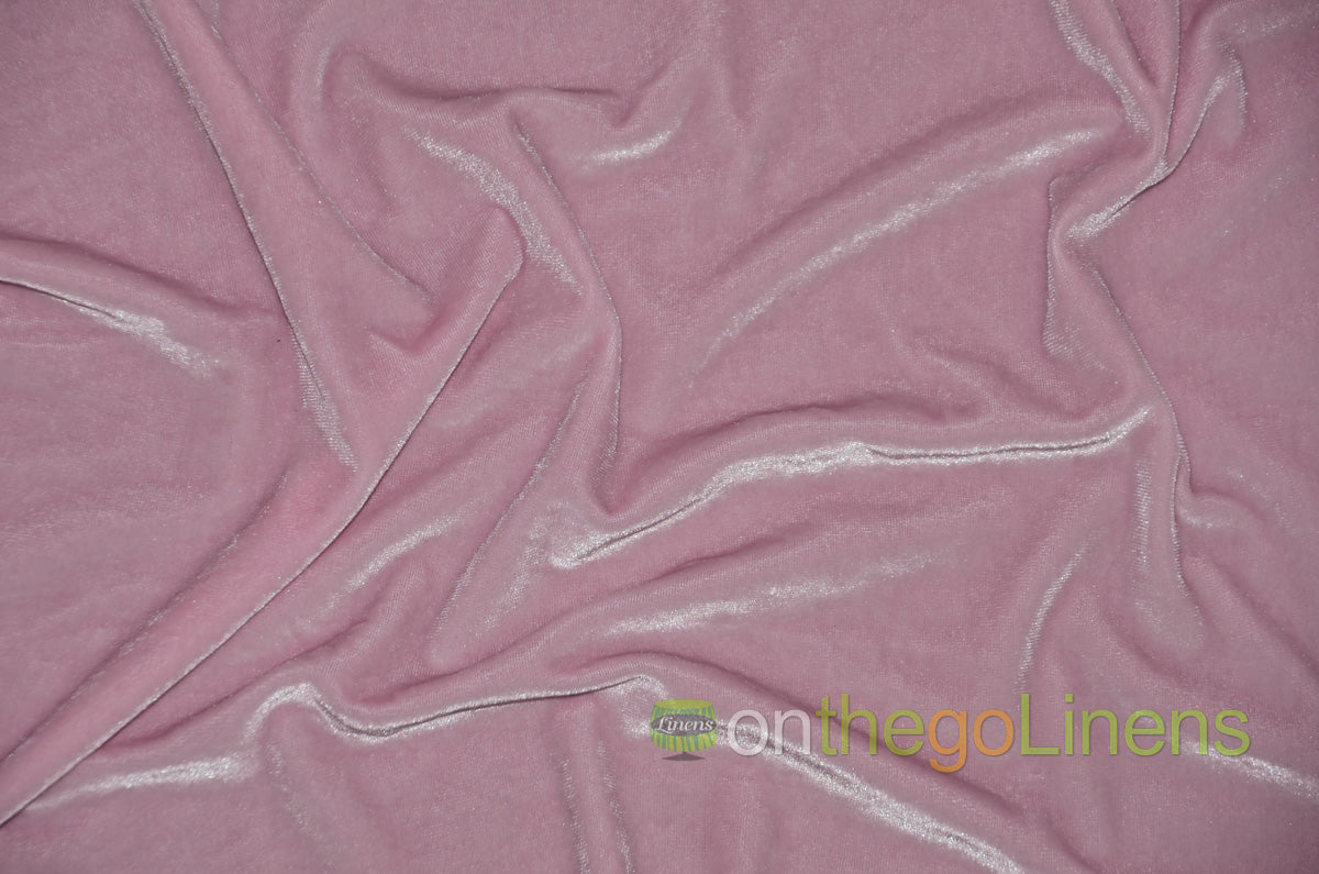 Stretch Velvet Fabric by the Yard | Soft and Smooth Spandex Velvet Fabric | 60" wide | Multiple Colors | Wholesale Bolt Available |