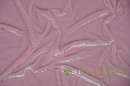Stretch Velvet Fabric by the Yard | Soft and Smooth Spandex Velvet Fabric | 60" wide | Multiple Colors | Wholesale Bolt Available |