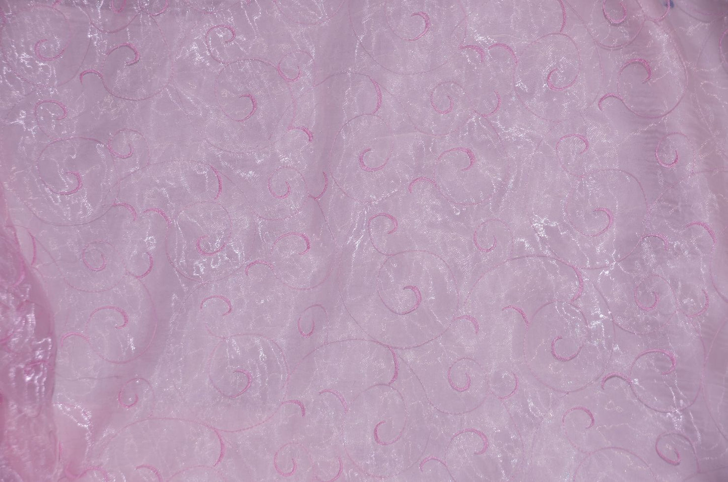 Swirl Organza Fabric by the Yard | Organza Embroidery Fabric | Multiple Colors |