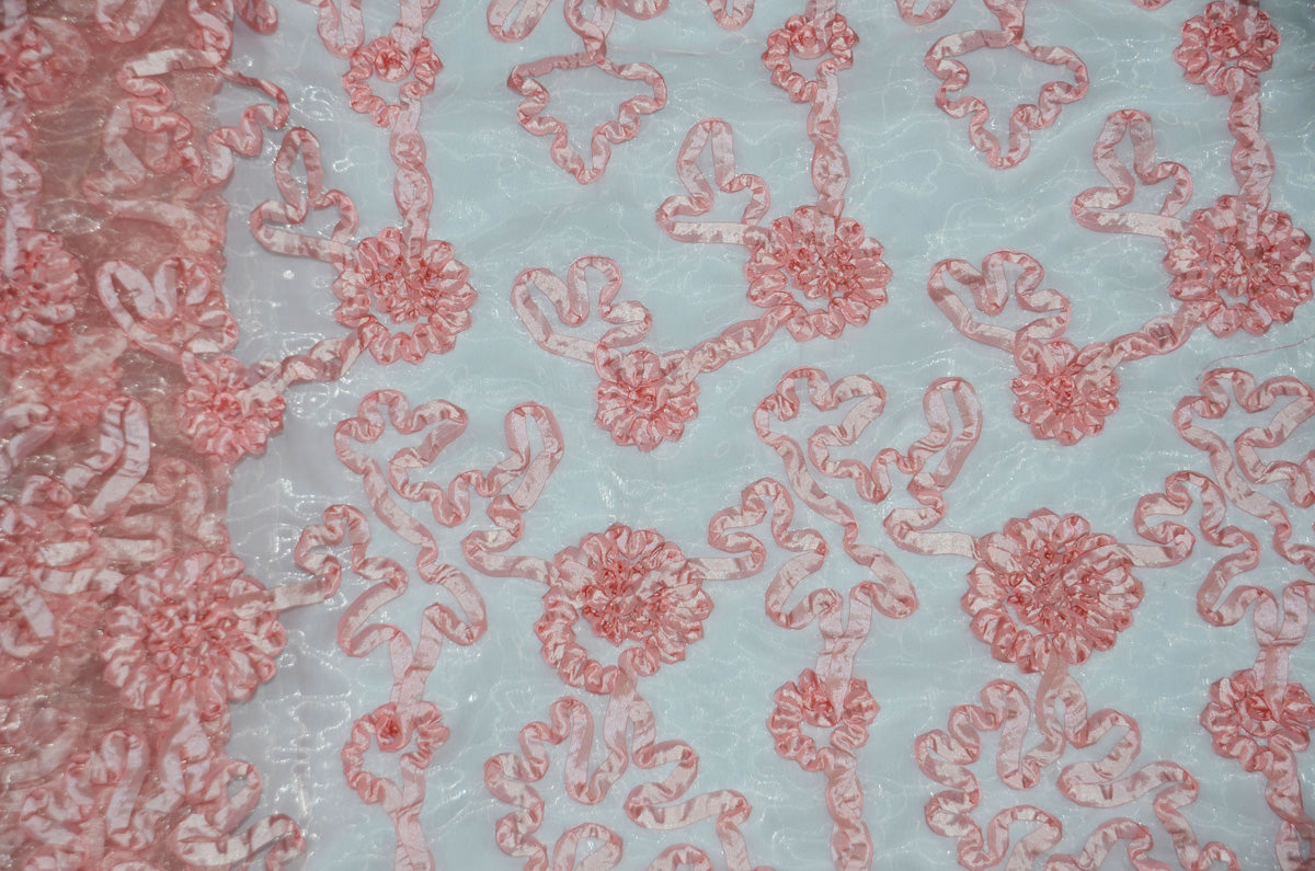 Luxury Organza Fabric by the Yard | Sheer Organza Embroidery Fabric | 54" Wide | Multiple Colors |