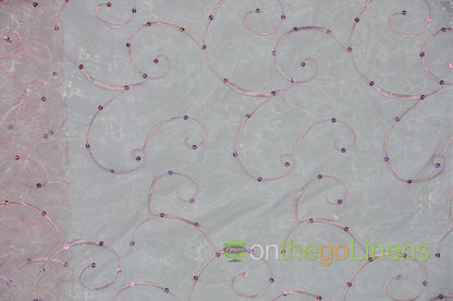 Ferial Organza Embroidery Fabric by the Yard | Sheer Organza Embroidery Fabric | 54" Wide |