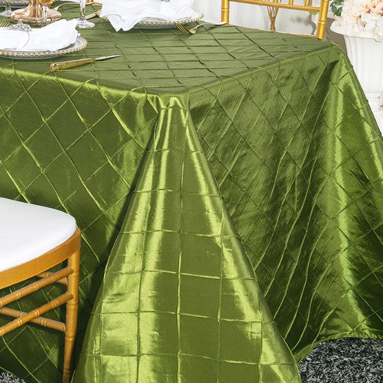 Pintuck 2x2 Table Linens | Diamond Taffeta Tablecloth |  Multiple Colors |