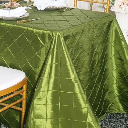 Pintuck 2x2 Table Linens | Diamond Taffeta Tablecloth |  Multiple Colors |