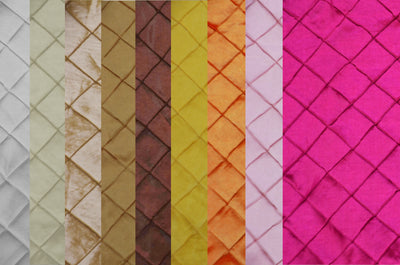 Pintuck 2x2 Fabric by the Yard | Diamond Taffeta Fabric | 52" wide | Multiple Colors |