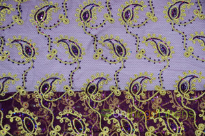 Coco Paisley Embroidery Table Overlays | Metallic Coco Paisley Embroidery Overlays | Multiple Colors |