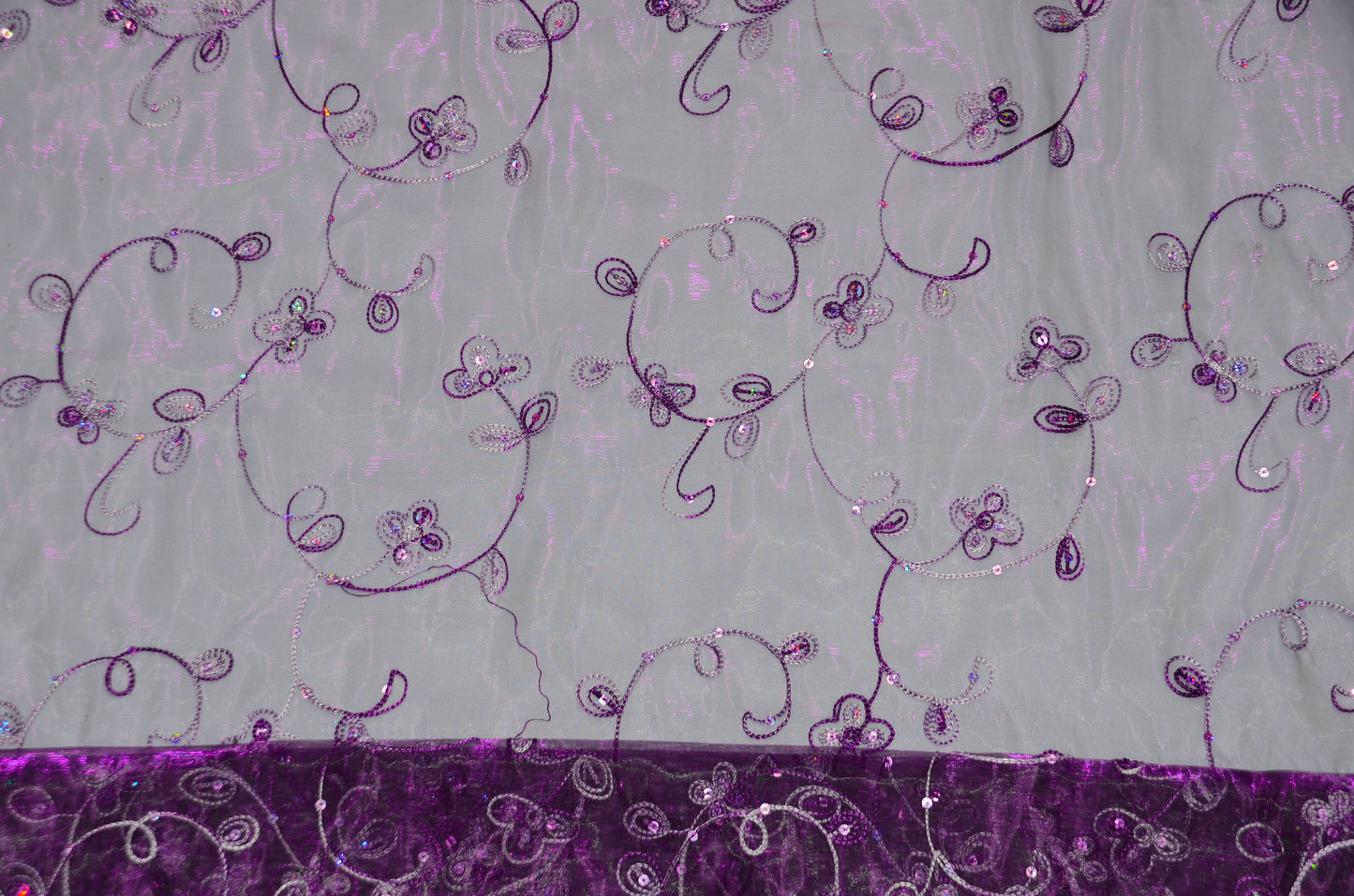 Dahlia Organza Embroidery Fabric by the Yard | 54" Wide | Multiple Colors |