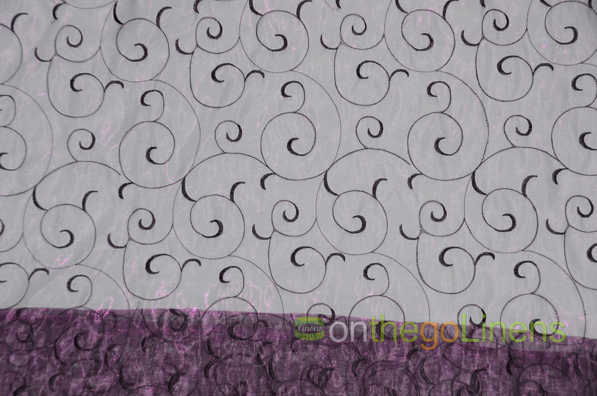 Swirl Organza Fabric by the Yard | Organza Embroidery Fabric | Multiple Colors |