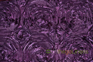 Rosette Satin Fabric by the Yard | 54" Wide | 3d Rose Satin Fabric |