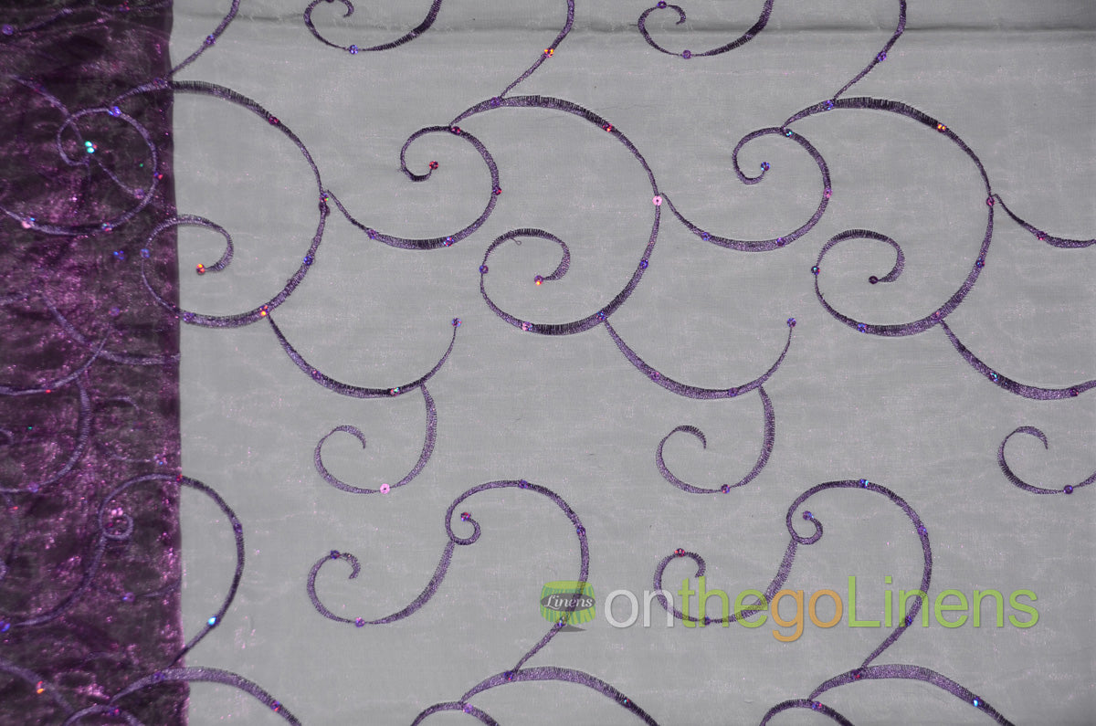Ferial Organza Embroidery Fabric by the Yard | Sheer Organza Embroidery Fabric | 54" Wide |
