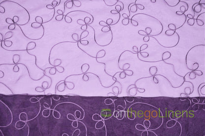 Fantasia Sheer Embroidery Fabric by the Yard | Organza Embroidery Fabric | 54" wide | Multiple Colors