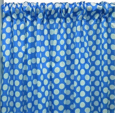 Polka Dot Charmeuse Satin Event Drapery Panels | Polka dot Satin Curtains | Multiple Color s|