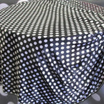 Polka Dot Charmeuse Satin Tablecloths | Large Dots | Multiple Colors |