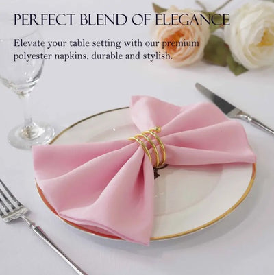 Visa Polyester Napkins and Chair Sashes | Premium Polyester Napkins and Sash for Events n Decor | 100% Polyester Washable |