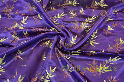 45" Chinese Brocade Bamboo Fabric by the Yard | Chinese Bamboo Design | Multiple Colors |