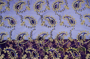 Coco Paisley Embroidery Table Overlays | Metallic Coco Paisley Embroidery Overlays | Multiple Colors |
