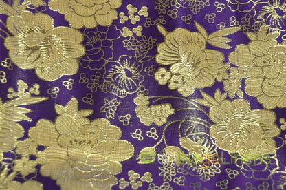 Metallic Brocade Design B23 | Chinese Flower Brocade Fabric | 58" Wide |