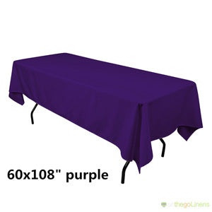 60" x 108" Banquet Polyester Tablecloth | Multiple Colors | Econoline Ready to Ship |