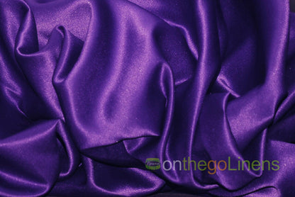 Stretch Lamour Satin Fabric by the Yard | Stretch Matte Satin | Stretch Duchess Satin Fabric for Bridal, Wedding, Costumes |