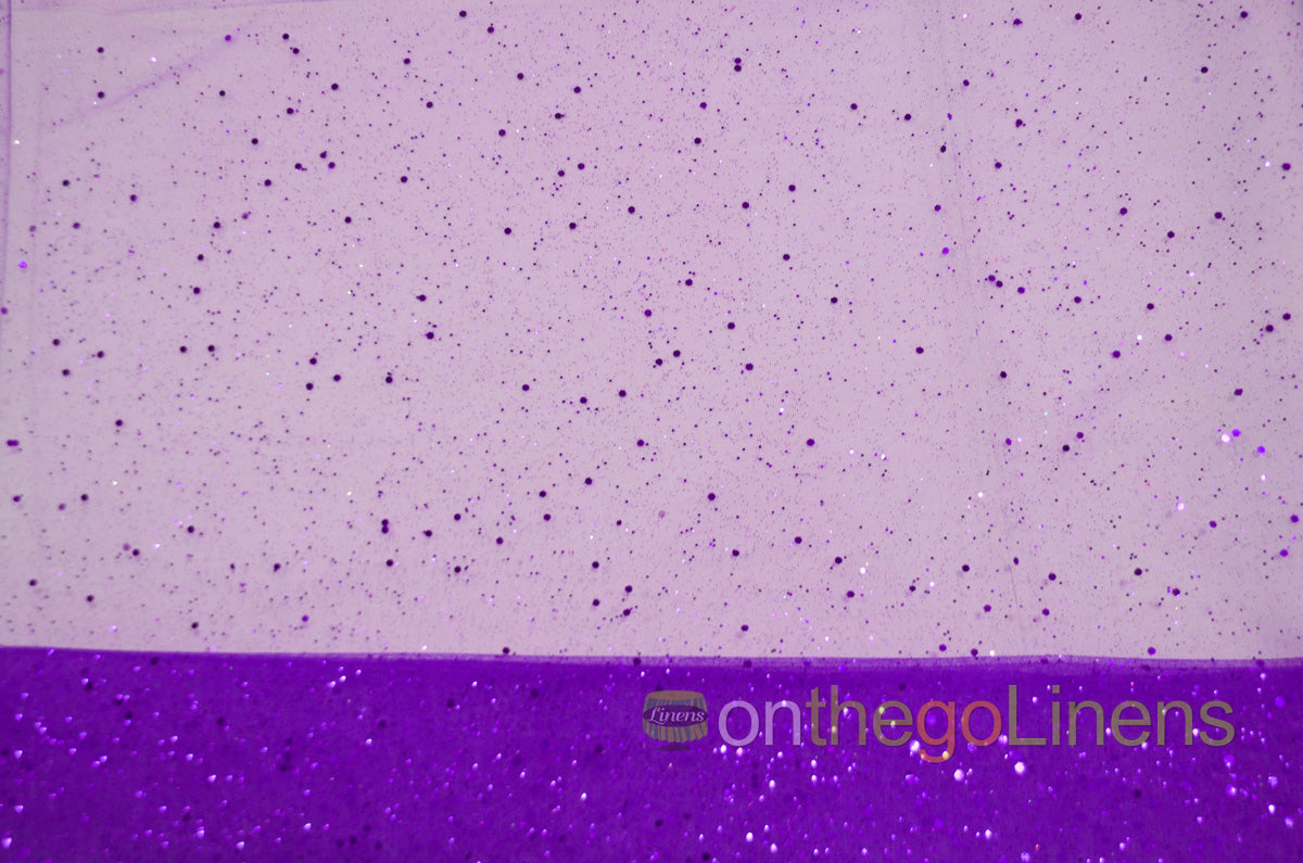 Tulle Glitter with Sequins Fabric by the Yard | Tulle filled with Glitter and Sequins | 60" Wide | Multiple Colors |
