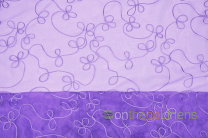Fantasia Sheer Embroidery Fabric by the Yard | Organza Embroidery Fabric | 54" wide | Multiple Colors