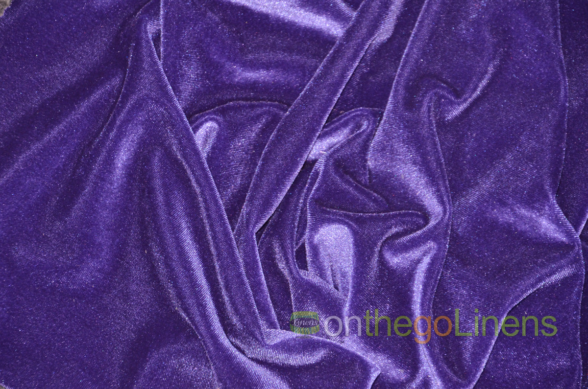 Stretch Velvet Fabric by the Yard | Soft and Smooth Spandex Velvet Fabric | 60" wide | Multiple Colors | Wholesale Bolt Available |