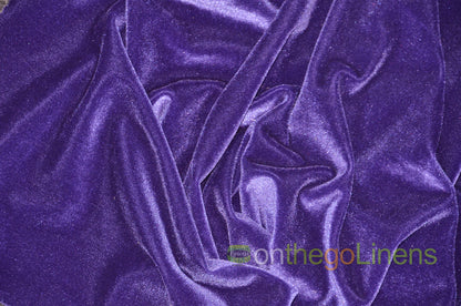 Stretch Velvet Fabric by the Yard | Soft and Smooth Spandex Velvet Fabric | 60" wide | Multiple Colors | Wholesale Bolt Available |