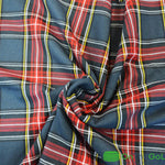 Red and Grey Tartan Plaid Kilt Fabric by the Yard | Super Soft Rayon Kilt Print | Tartan Fabric |