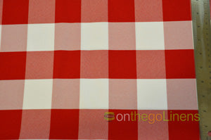Buffalo Plaid Table Linens, Table Overlays, Table Drapes and Banquets