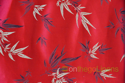 45" Chinese Brocade Bamboo Fabric by the Yard | Chinese Bamboo Design | Multiple Colors |