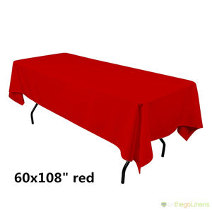 60" x 108" Banquet Polyester Tablecloth | Multiple Colors | Econoline Ready to Ship |
