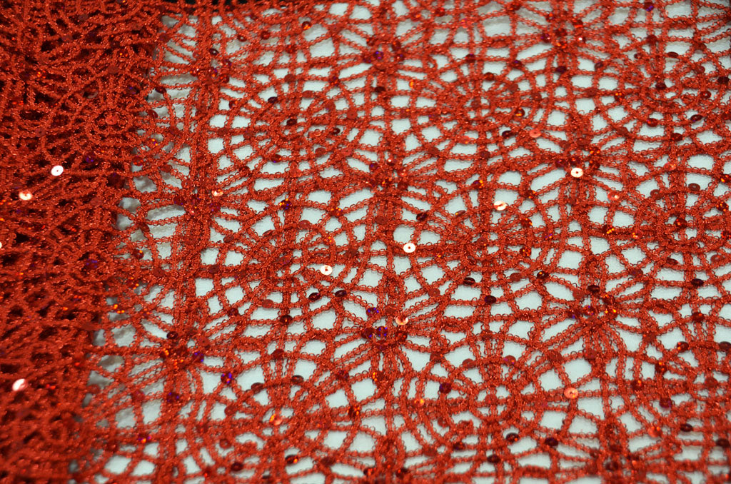 Chemical Lace Chain Embroidery Table Overlay and Table Banquet | Multiple Colors |