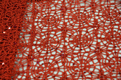 Chemical Lace Chain Embroidery Table Overlay and Table Banquet | Multiple Colors |