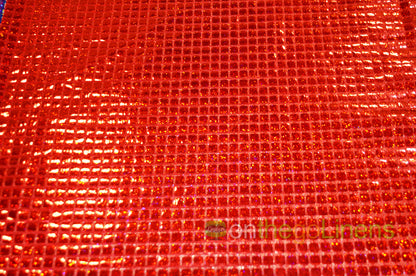 Hologram Quad Sequins Fabric by the Yard | Hologram Square Confetti Sequins Fabric | 45" Wide | Multiple Colors |