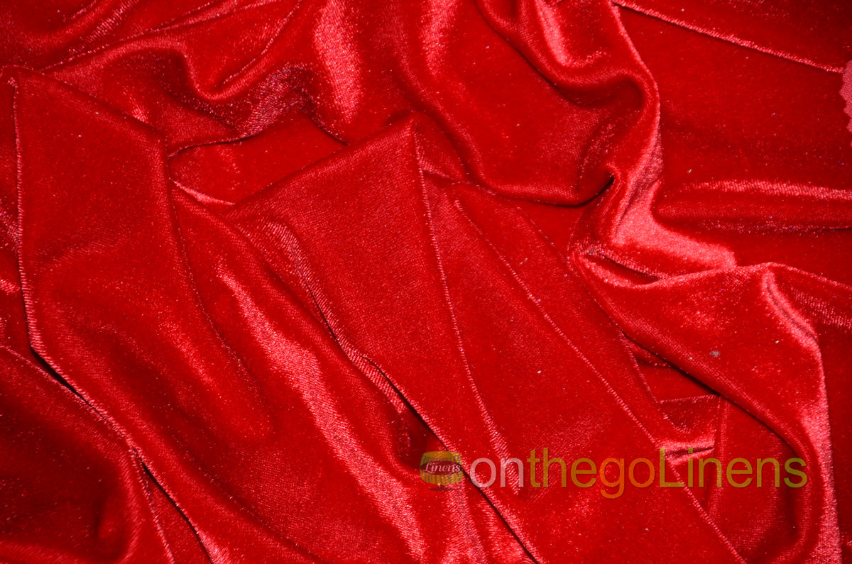 Stretch Velvet Fabric by the Yard | Soft and Smooth Spandex Velvet Fabric | 60" wide | Multiple Colors | Wholesale Bolt Available |