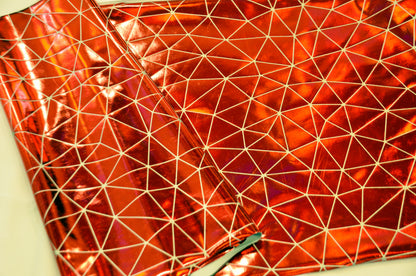 Geometric Mirror Hologram Spandex Fabrics | Dancewear Spandex Fabric | 60" Wide |