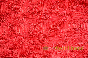 Rosette Satin Fabric by the Yard | 54" Wide | 3d Rose Satin Fabric |