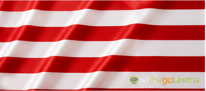 3.5" Stripe Lamour Satin Table Linens for Weddings and Events