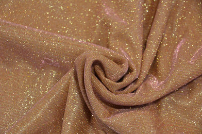 Spandex Glimmer Knit Fabric by the Yard | 56" Wide | Metallic Glitter Spandex Knit Fabric | 2 Way Stretch |