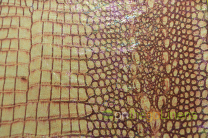 Jungle Alligator Hologram Spandex Fabrics | Dancewear Spandex Fabric | 60" Wide |