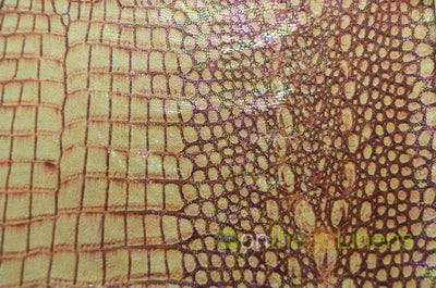 Jungle Alligator Hologram Spandex Fabrics | Dancewear Spandex Fabric | 60" Wide |