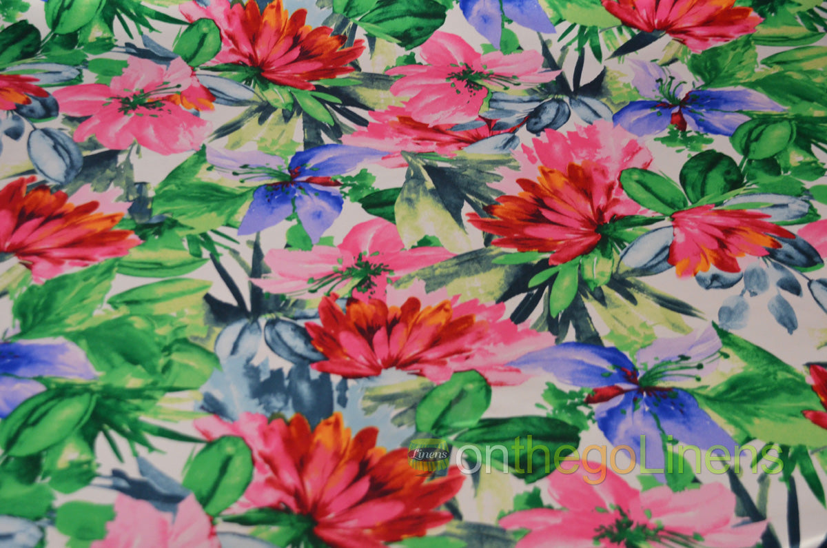 Flower Blossom Table Runner | Floral Satin Table Runner |