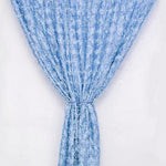 Rosette Satin Event Drapery Panels  | 3d Rosette Satin Curtains | Multiple Colors |