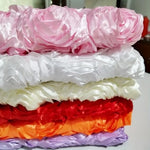 Rosette Satin Fabric by the Yard | 54" Wide | 3d Rose Satin Fabric |