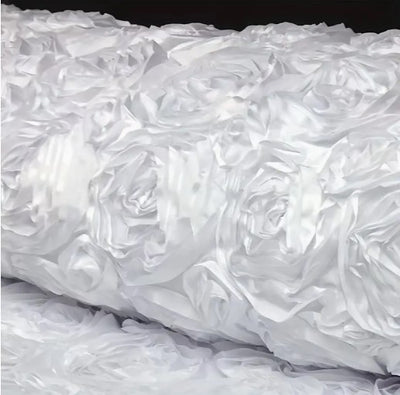 Rosette Satin Fabric by the Yard | 54" Wide | 3d Rose Satin Fabric |