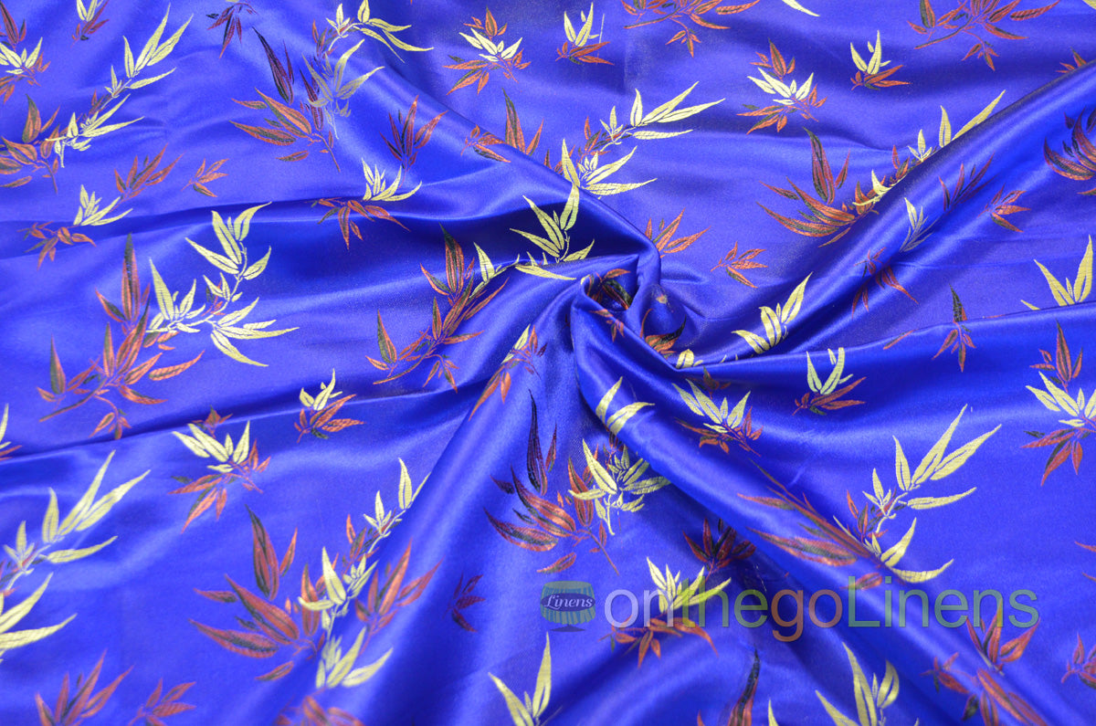 45" Chinese Brocade Bamboo Fabric by the Yard | Chinese Bamboo Design | Multiple Colors |
