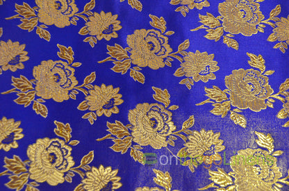 Chinese Brocade Flower Fabric by the Yard | 56/57" Wide | Pattern B88 | Multiple Colors |