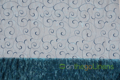 Swirl Organza Fabric by the Yard | Organza Embroidery Fabric | Multiple Colors |