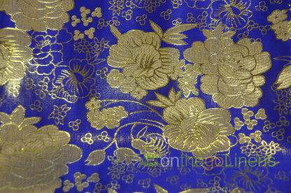 Metallic Brocade Design B23 | Chinese Flower Brocade Fabric | 58" Wide |