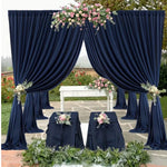 Lamour Satin Event Drapery Panels | 100% Polyester Semi Dull Heavy Satin Curtains | Multiple Colors |