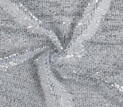 Pleated Glitz Fabric by the Yard | Pleated Sequins Fabric | 100% Polyester | Mechanical Stretch |